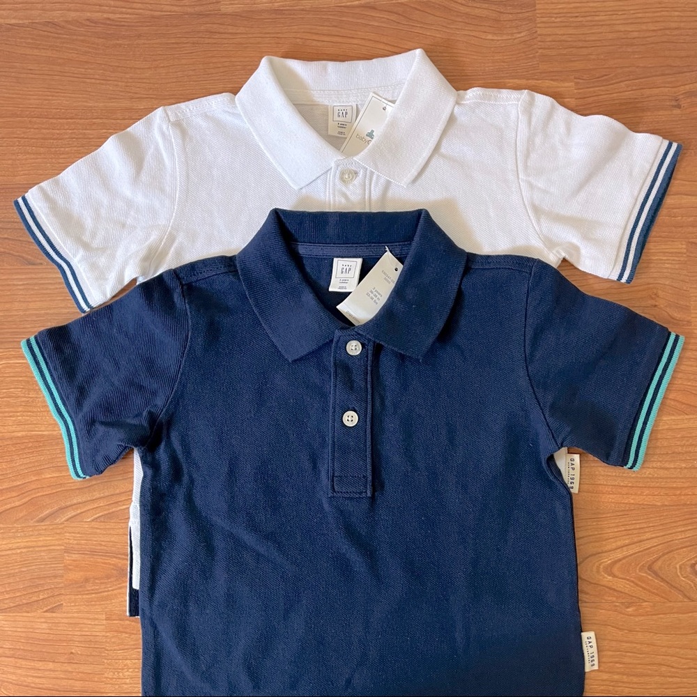 Lot of 2 NWT Baby Gap polo shirts